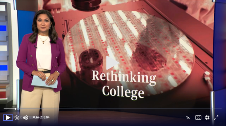 PBS News Hour Rethinking College